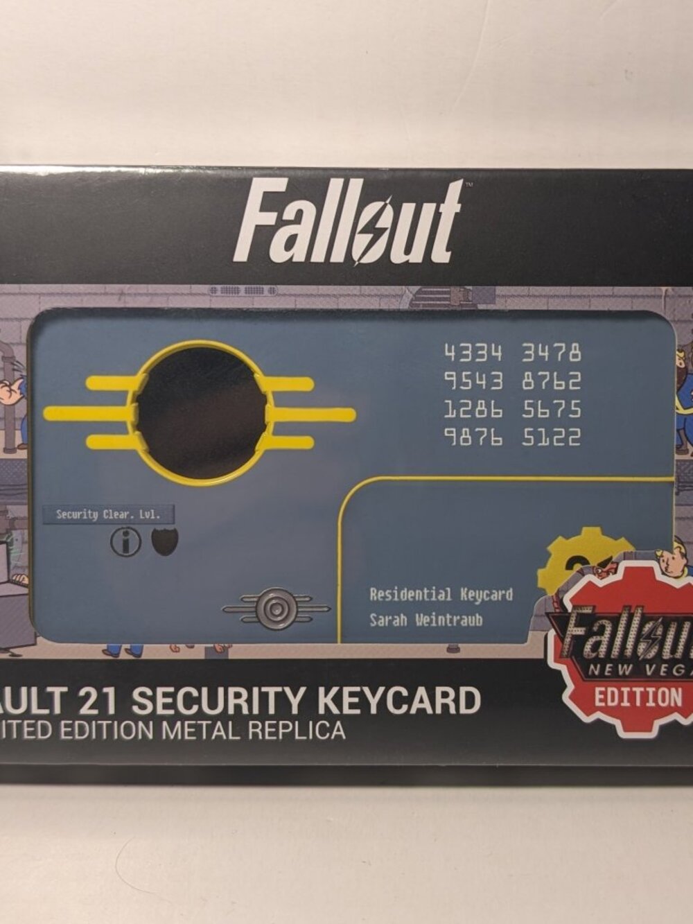 Fallout Vault 21 Security Card Official Bethesda Limited Edition Metal Prop